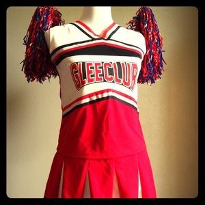 Glee Club Cheerleader Costume with 2 Pom poms